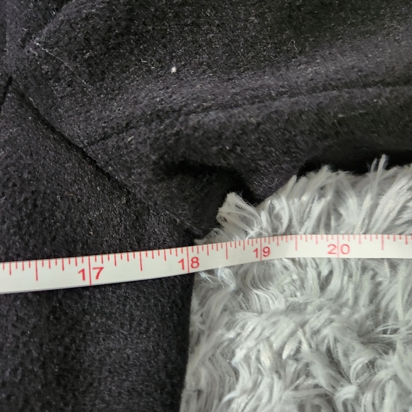 Via Spiga Black Wool and Cashmere Blend Hidden Button Coat - Picture 4 of 7